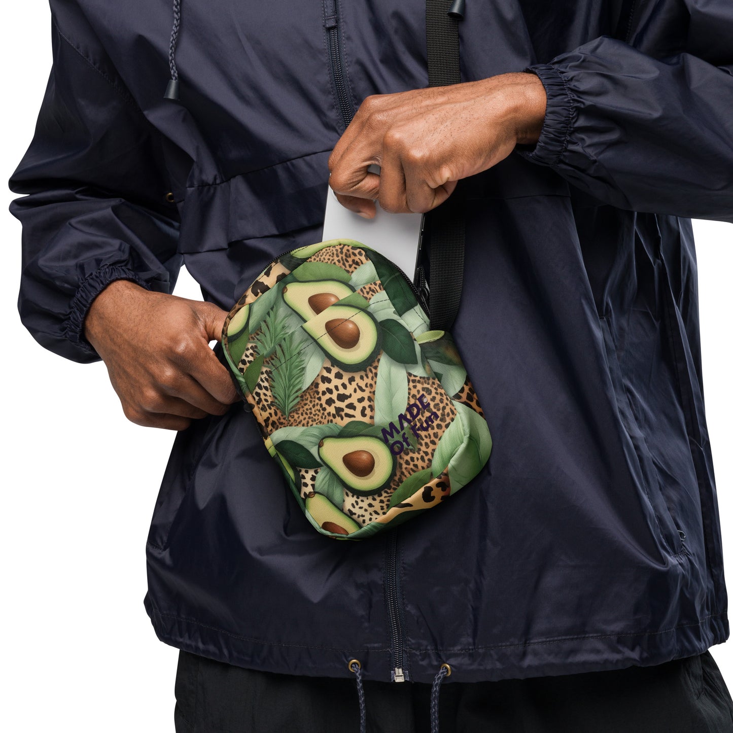 Jungle Avocado- Utility crossbody bag