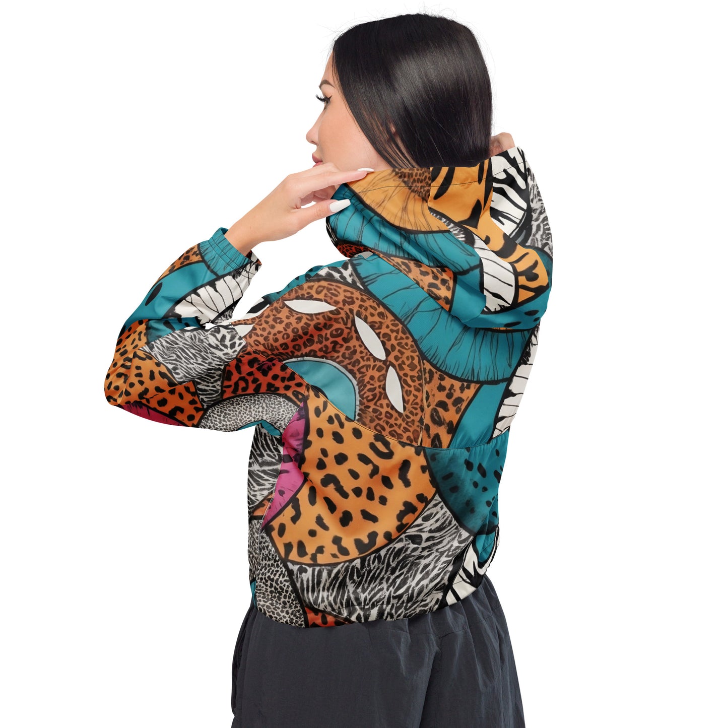 Jungle Eye - Women’s cropped windbreaker