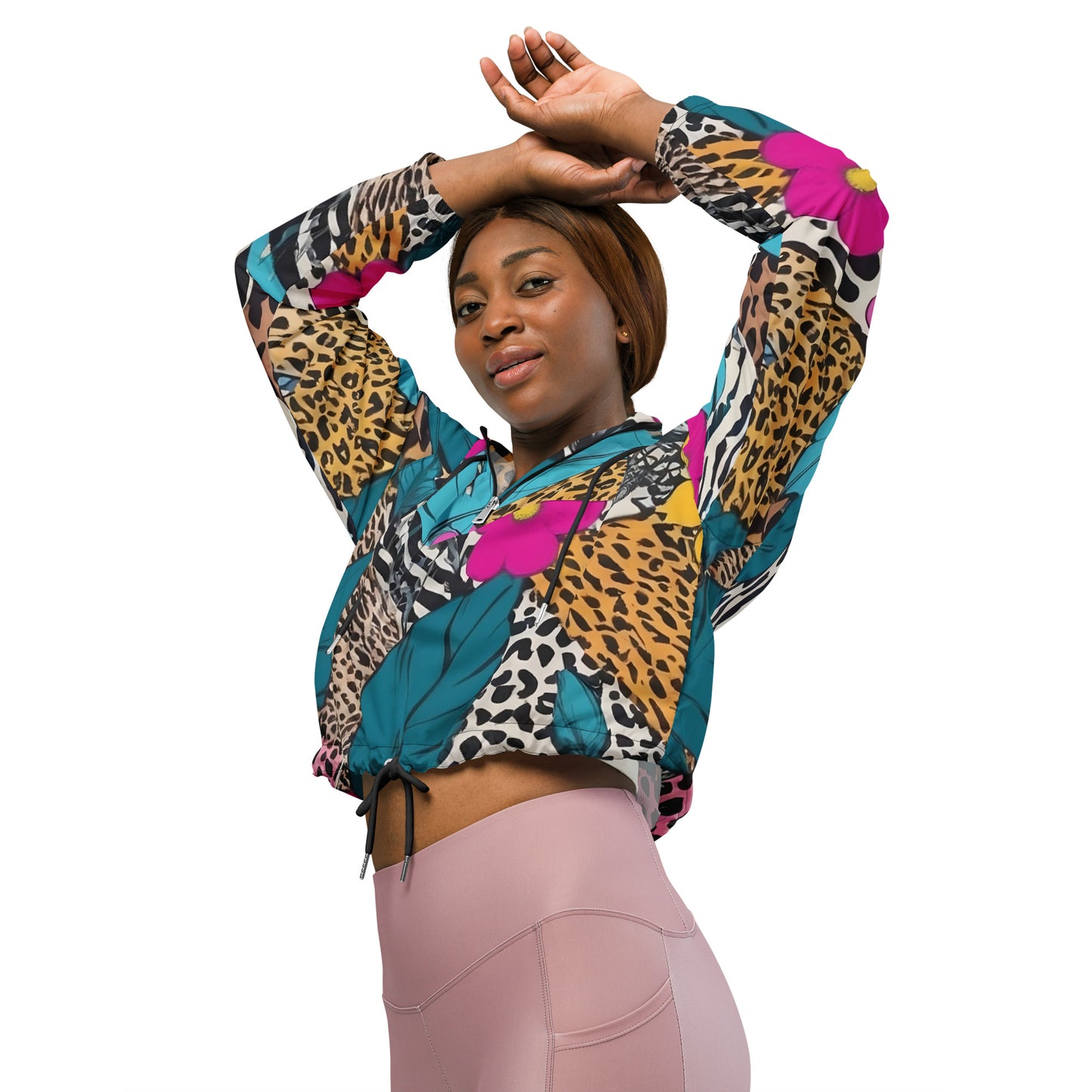 Jungle Garden - Women’s cropped windbreaker