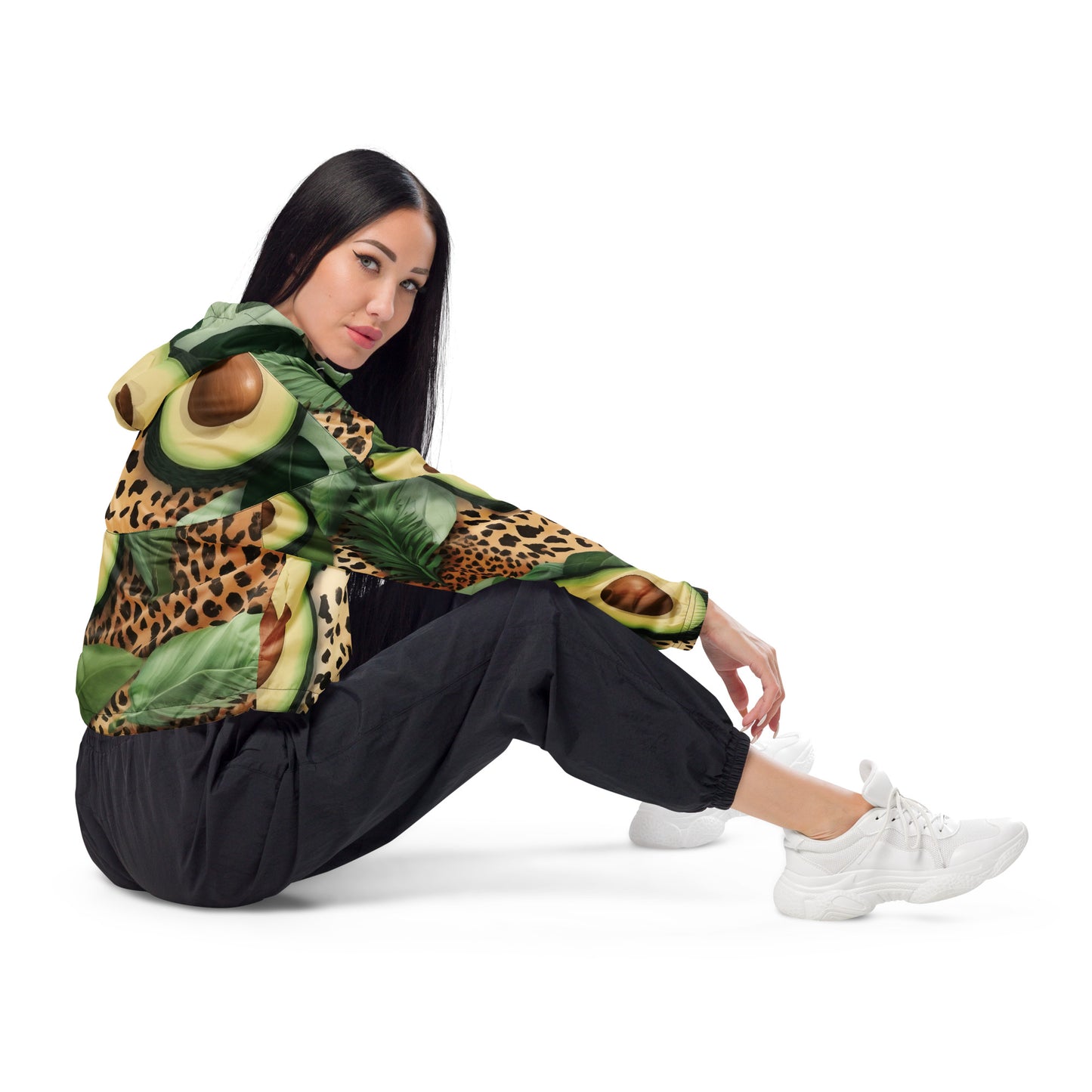 Jungle Avocado - Women’s cropped windbreaker