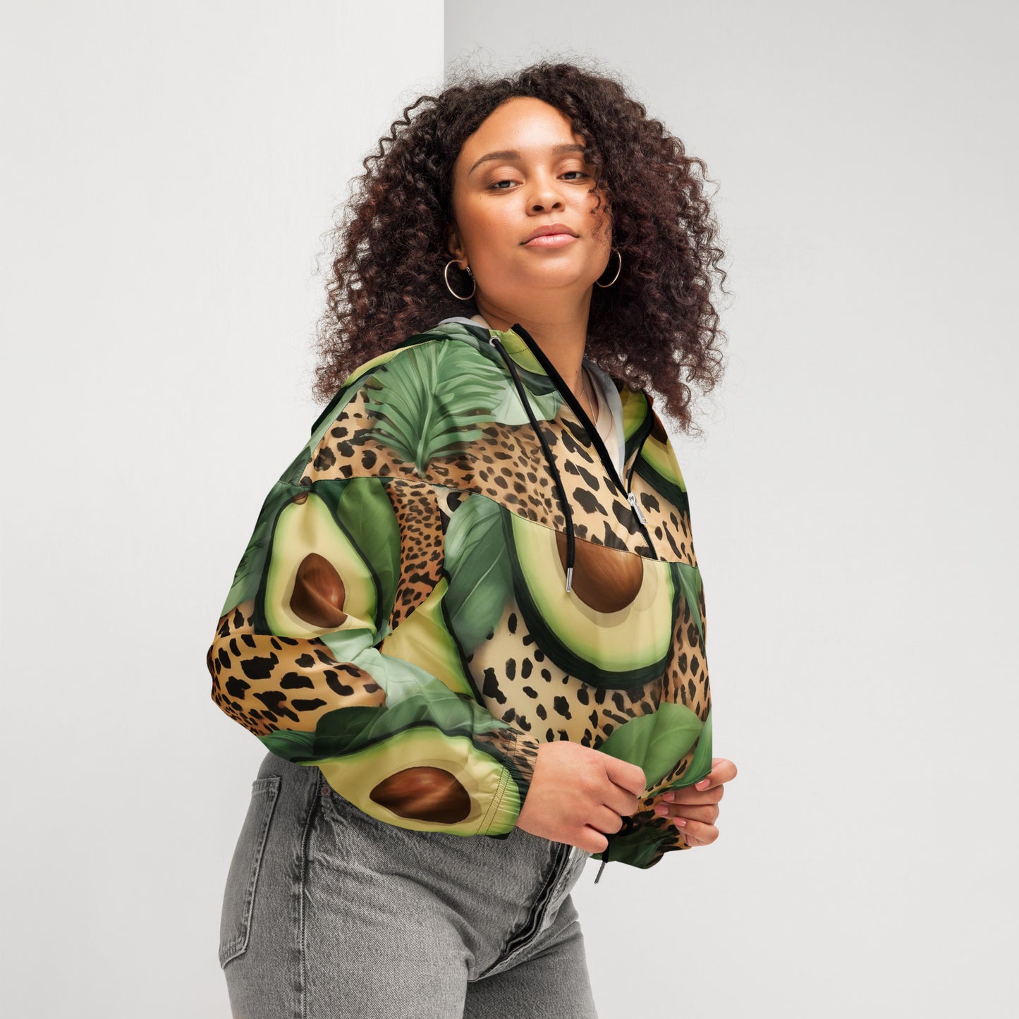 Jungle Avocado - Women’s cropped windbreaker