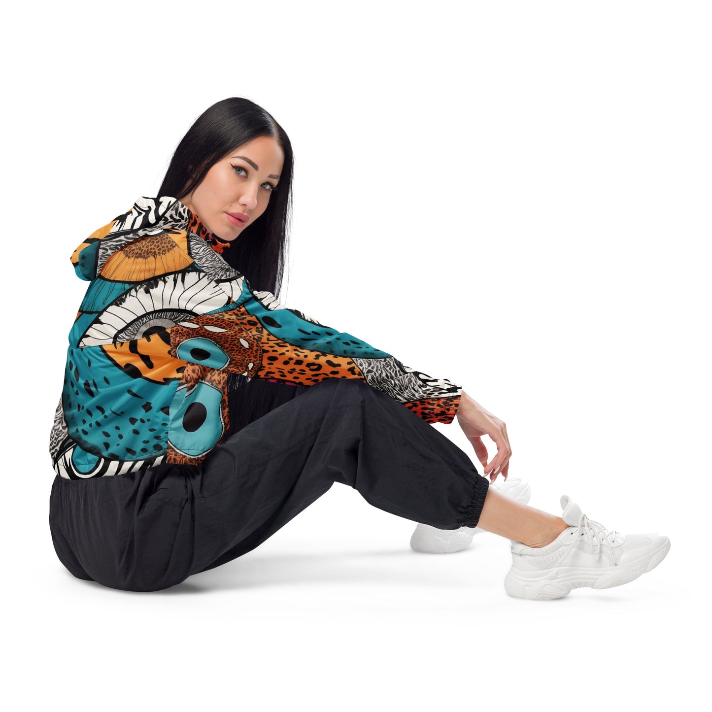 Jungle Eye - Women’s cropped windbreaker