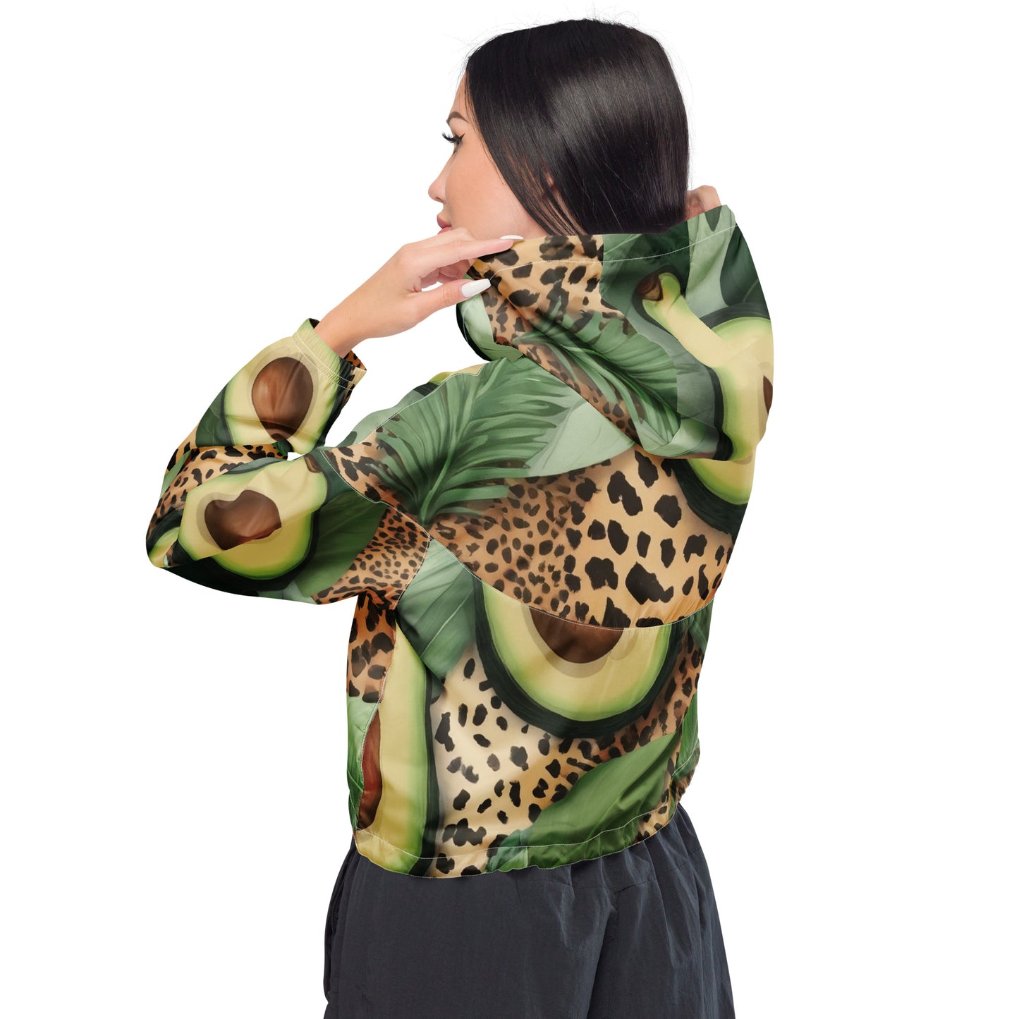 Jungle Avocado - Women’s cropped windbreaker