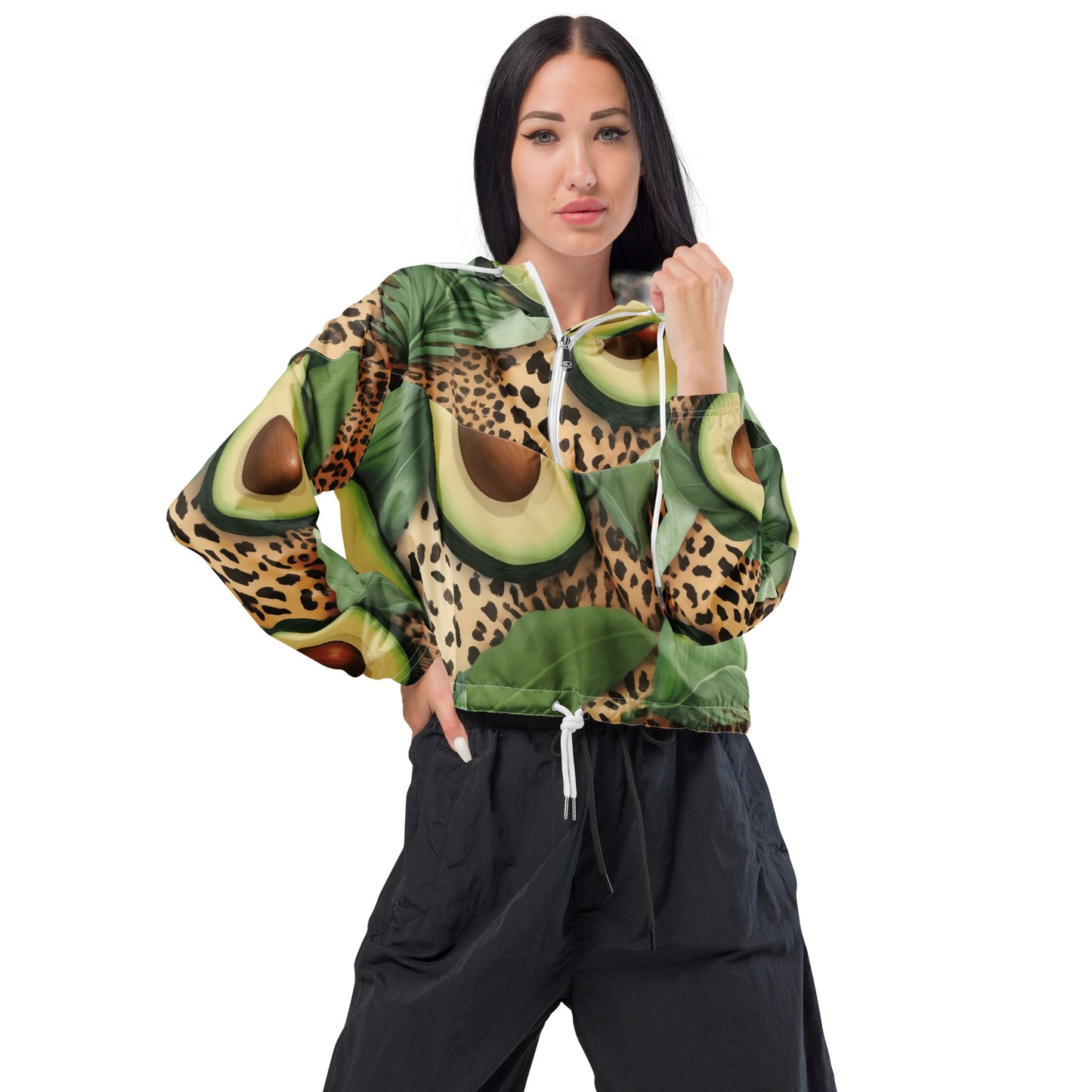 Jungle Avocado - Women’s cropped windbreaker