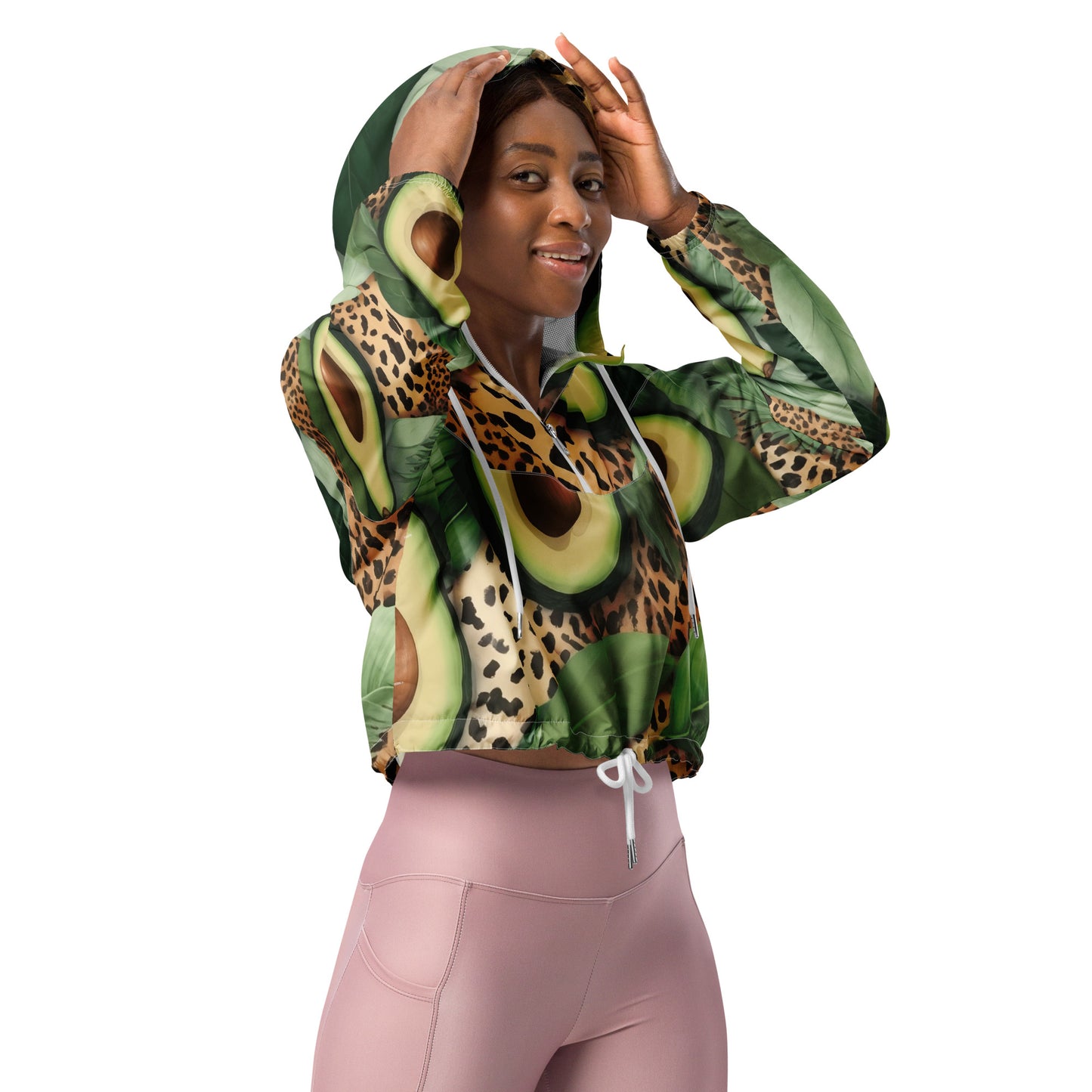 Jungle Avocado - Women’s cropped windbreaker