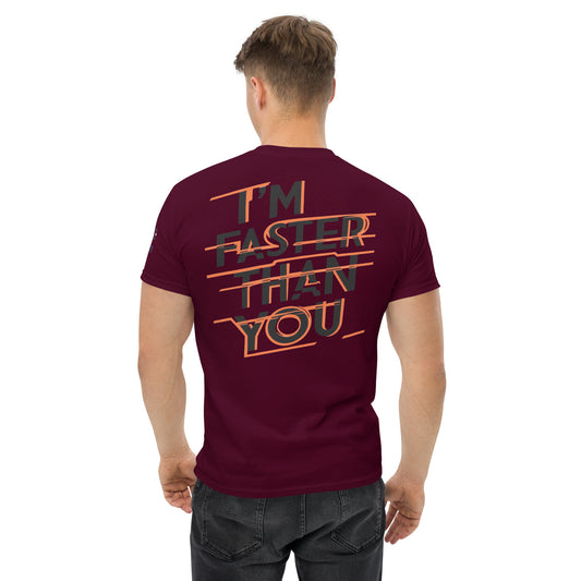 Faster Than You (Print on Back of the shirt) - Unisex Crewneck T-shirt