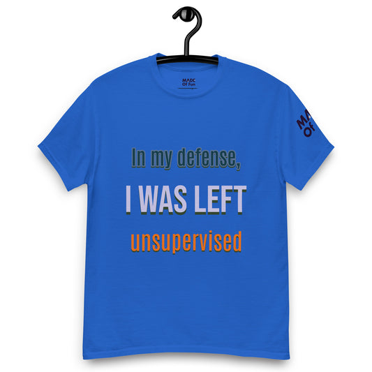 In my defense - Unisex Crewneck T-shirt