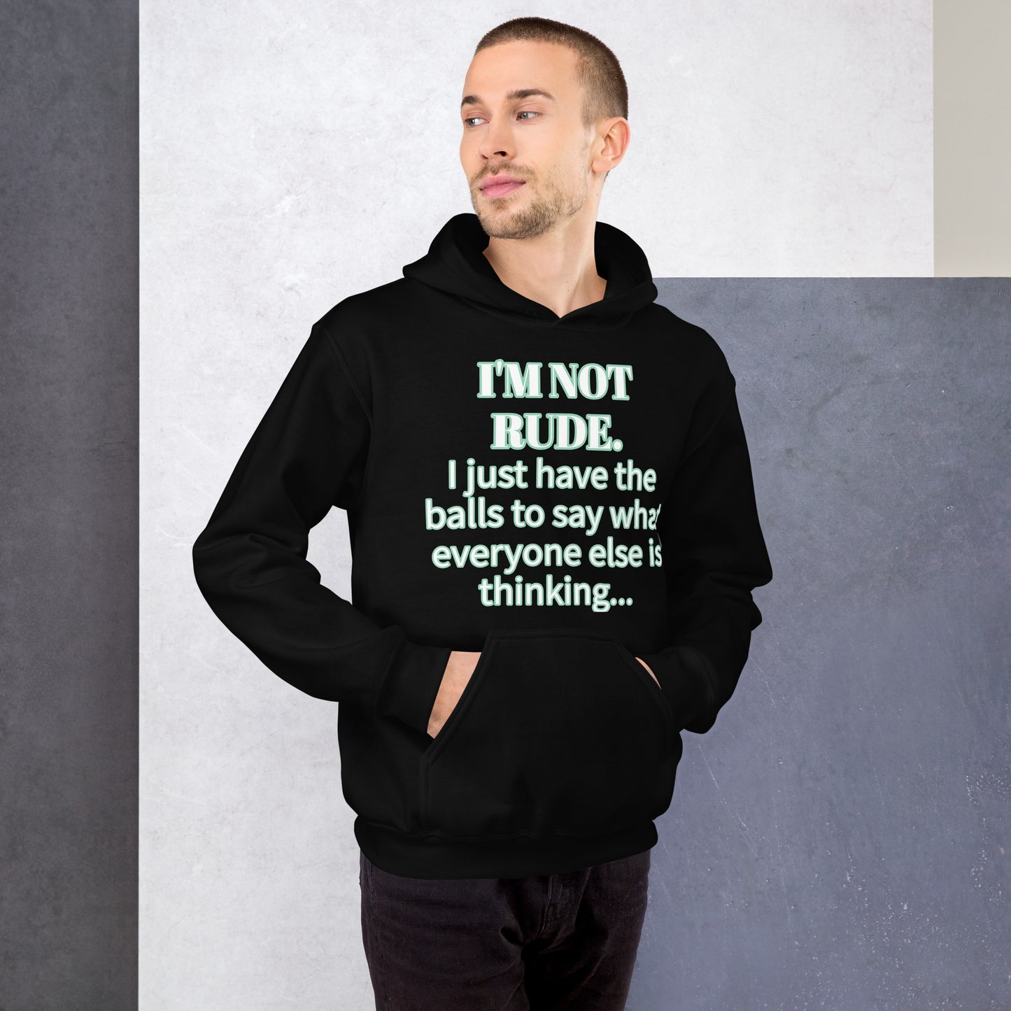 I'M NOT RUDE - Classic Unisex Pullover Hoodie