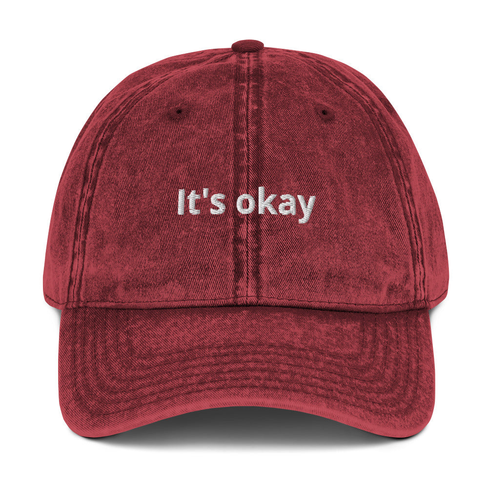 It's okay - Vintage Cotton Twill Cap