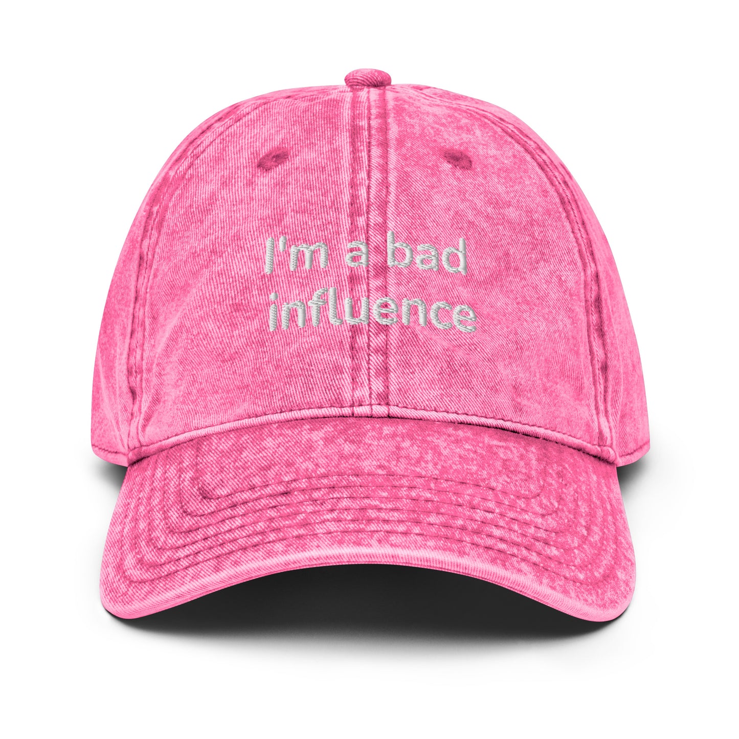 I'm a bad influence - Vintage Cotton Twill Cap